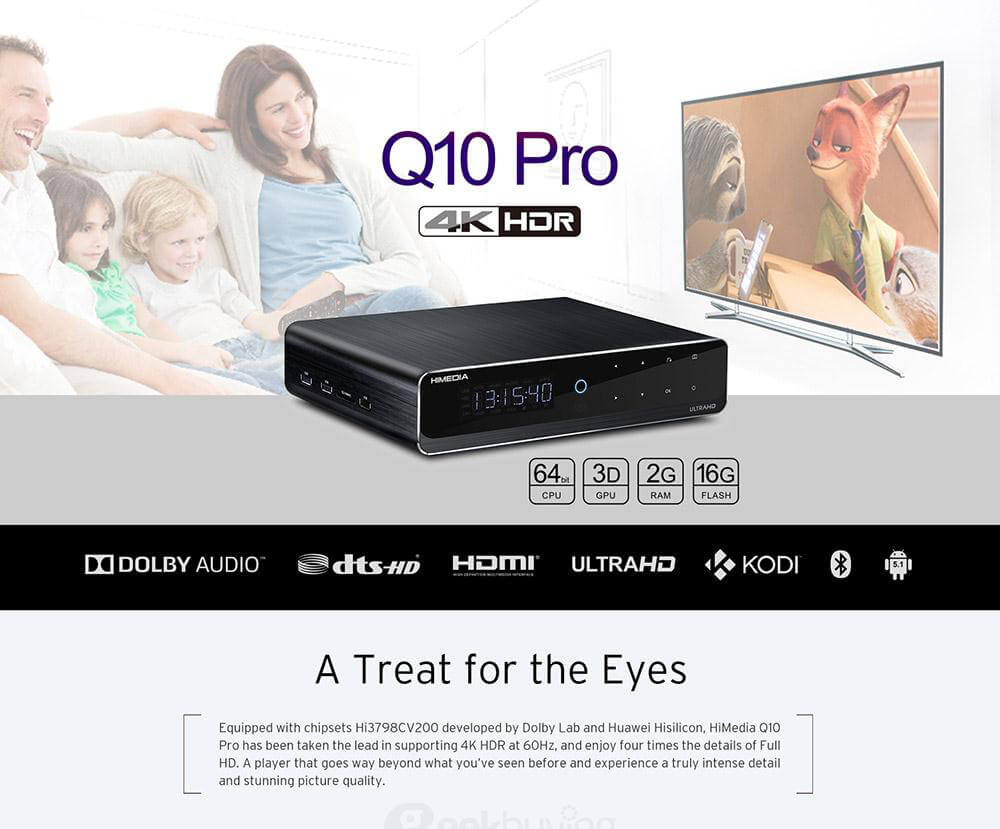 Himedia Q10 Pro Hi3798CV200 4K HDR 2G/16G TV BOX 802.11AC WIFI 1000M LAN Dolby DTS-HD 3.5
