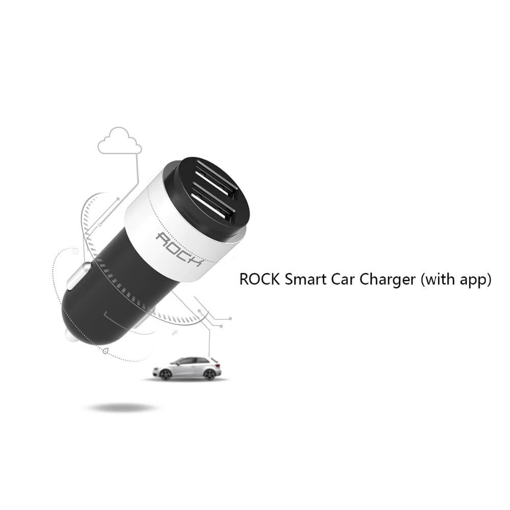ROCK AutoBot Eye Novatek 96655 1080P FHD 150 Degree Car Recorder Sony Sensor Buit-in Wifi Car Camera + Dual Interfaces Car Chager  - Silver