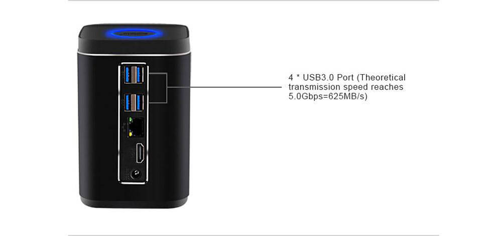 ECDREAM V6W Licensed Windows 10 Z8300 4G/64G 2.0MP Camera MINI PC Intel 802.11ac WIFI Bluetooth MIC LED Display