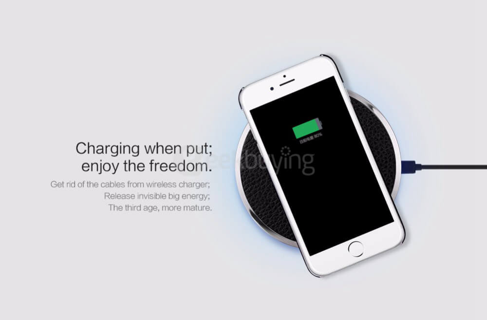 NILLKIN Magic Disk III Wireless Charger For Samsung Galaxy Note 5/S6 Edge+/S7/S7 Edge Phones And Other QI-compatible Devices - Brown