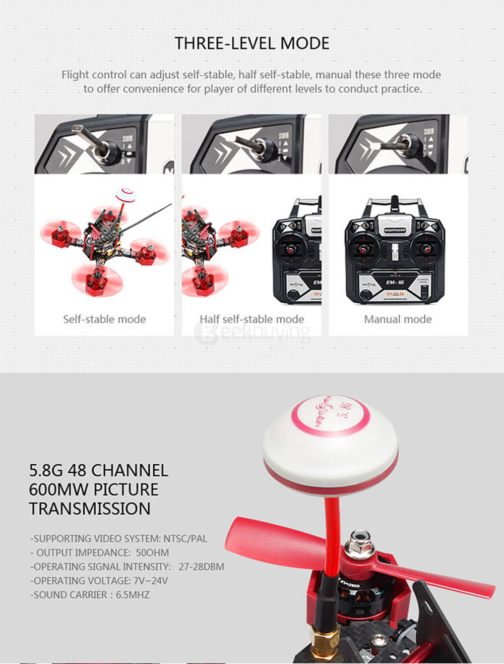 JJRC JJPRO P175 5.8G 48CH Raceband FPV With Skyline32 CMOS 800TVL Camera RC Racing Drone RTF