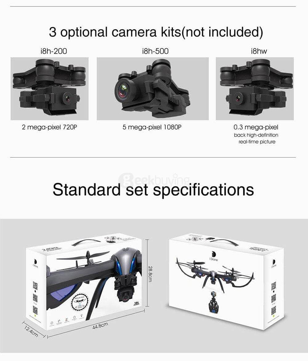 YiZhan I8H WiFi FPV Altitude hold mode With 0.3MP Camera 2.4G 6Aixs Gyro RC Quadcopter RTF