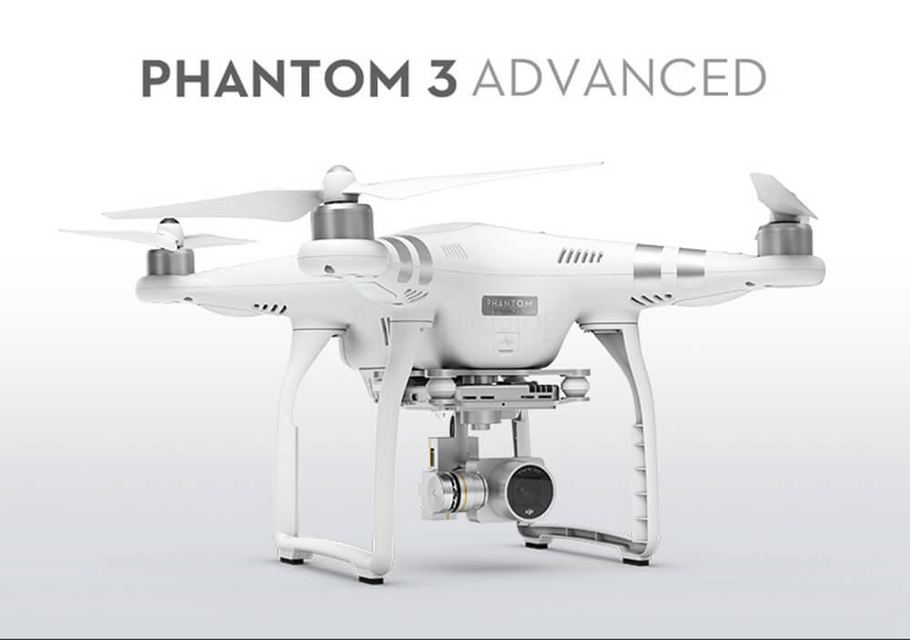 DJI Phantom 3 Advanced Version with 4480mAh Battery 1080P Camera GPS/GLONASS RC Quadcopter- White & Silver
