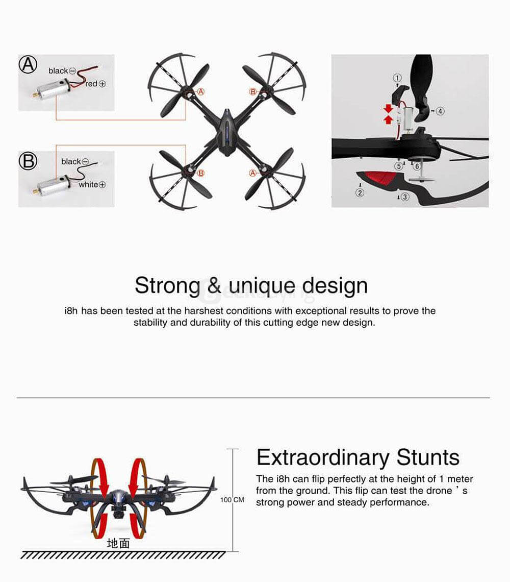 YiZhan I8H WiFi FPV Altitude hold mode With 0.3MP Camera 2.4G 6Aixs Gyro RC Quadcopter RTF