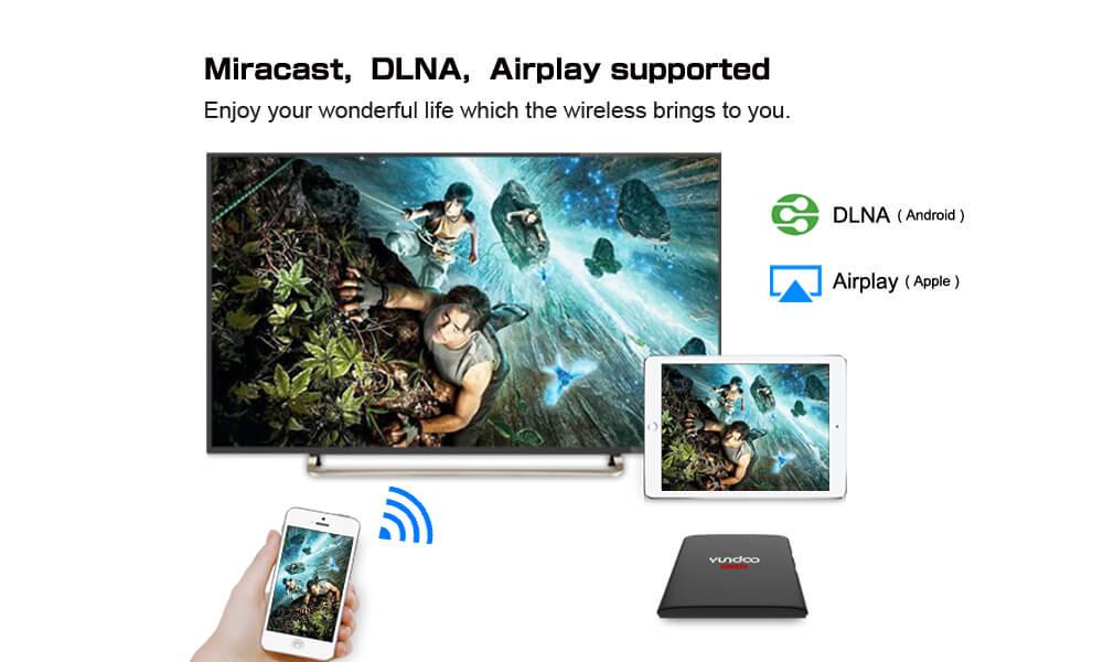 YUNDOO Y6 Android 6.0 Marshmallow Amlogic S905X TV BOX KODI 2G/32G 2.4G/5G WIFI LAN Bluetooth