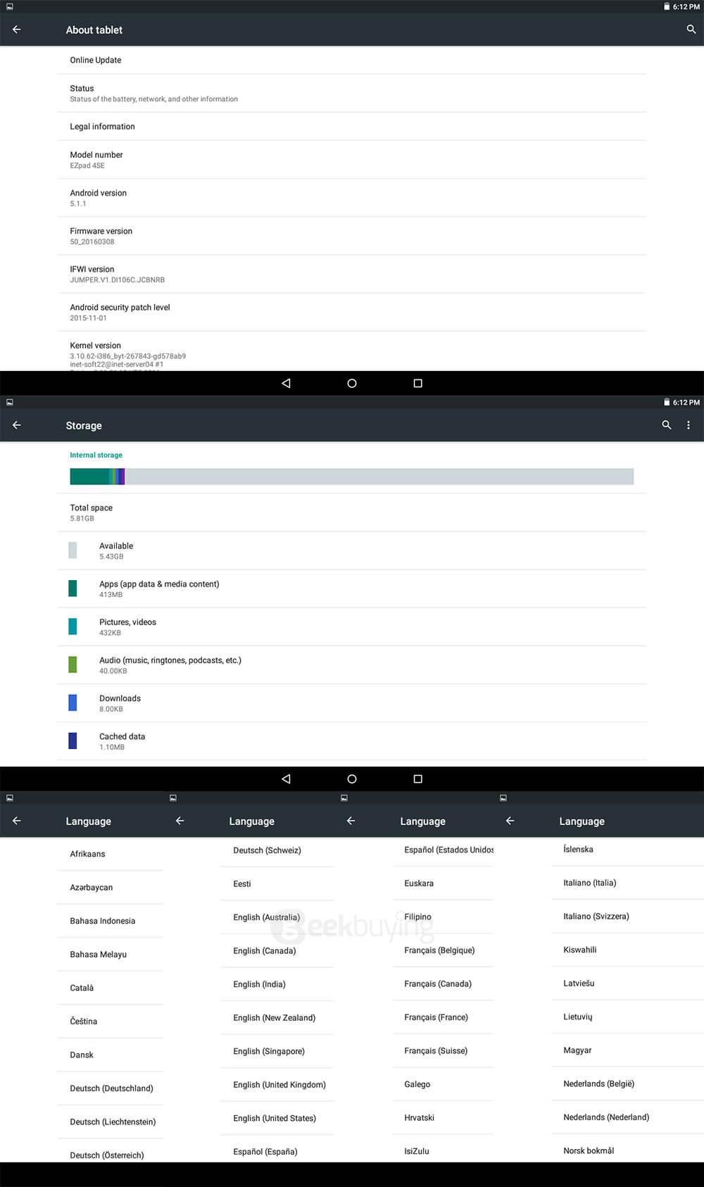 Jumper EZpad 4SE 2in1 Tablet 10.6 inch Dual Boot Windows 10 + Android 5.1 2GB/32GB Intel Z3735F Quad Core 1.83GHz IPS 1366*768 - Black