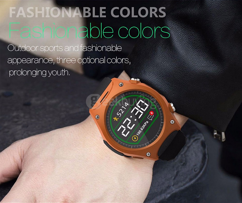 Mifree Q8 Bluetooth 4.0 Smart Watch MTK2502C Heart Rate Monitor Activity Tracker Temperature Measurement Remote Camera For iOS Android - Black