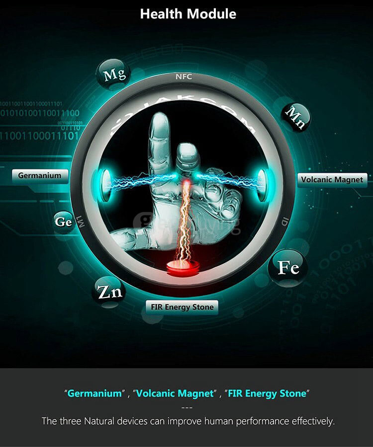 Jakcom R3 Smart Magic Ring App Enabled NFC Technology Health Module Waterproof Dust-proof Fall-proof For Android iOS Smartphones Size 12 - Black