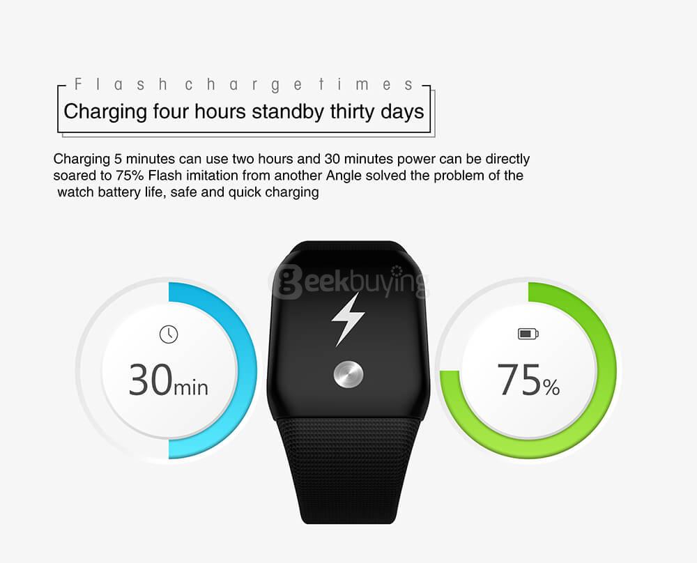 A88+ Bluetooth 4.0 Smart Bracelet Blood Oxygen Heart Rate Sleep Monitor Pedometer Call Reminder for Android iOS - White