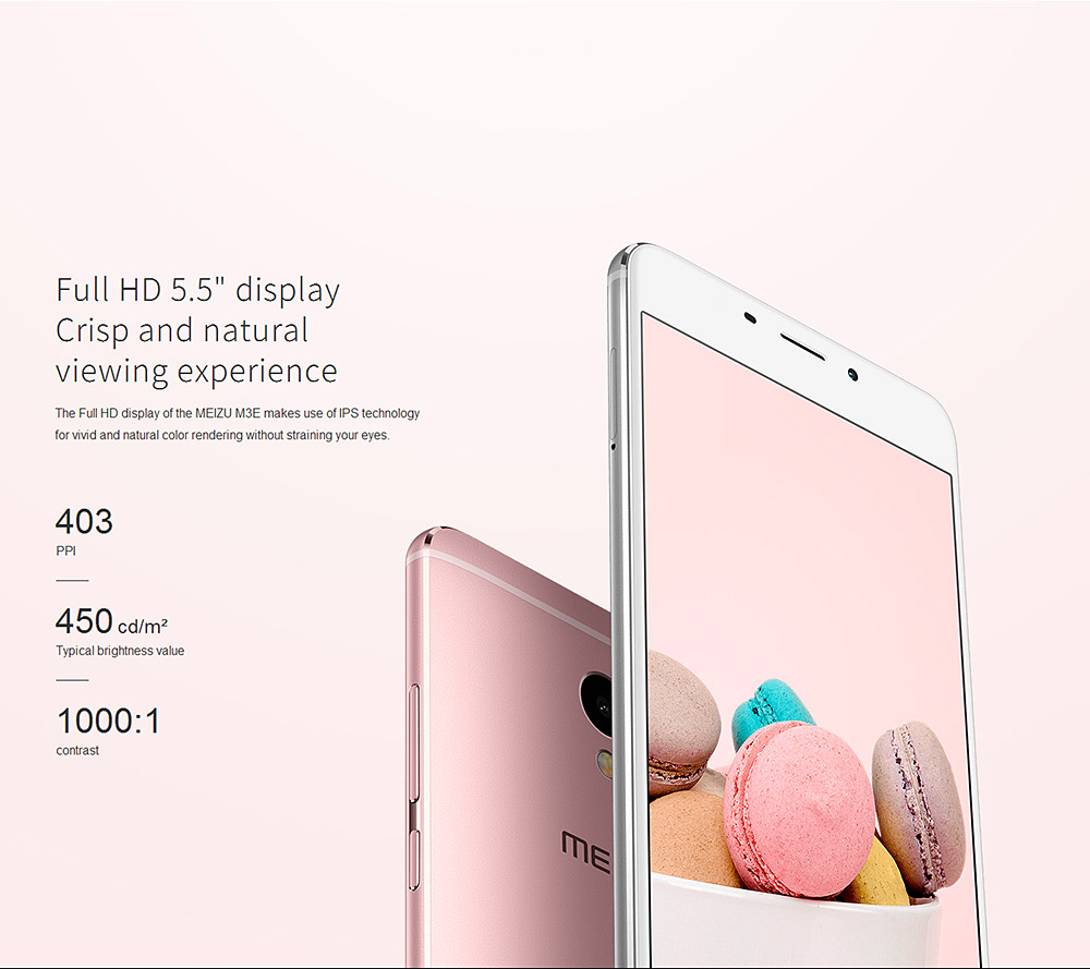 [Package B]Meizu M3E/MEILAN E 5.5inch 2.5D FHD Screen 4G LTE Flyme MT6755 Helio P10 Octa Core 3GB 32GB Smartphone(Silver) + Tempered Glass + Soft Case