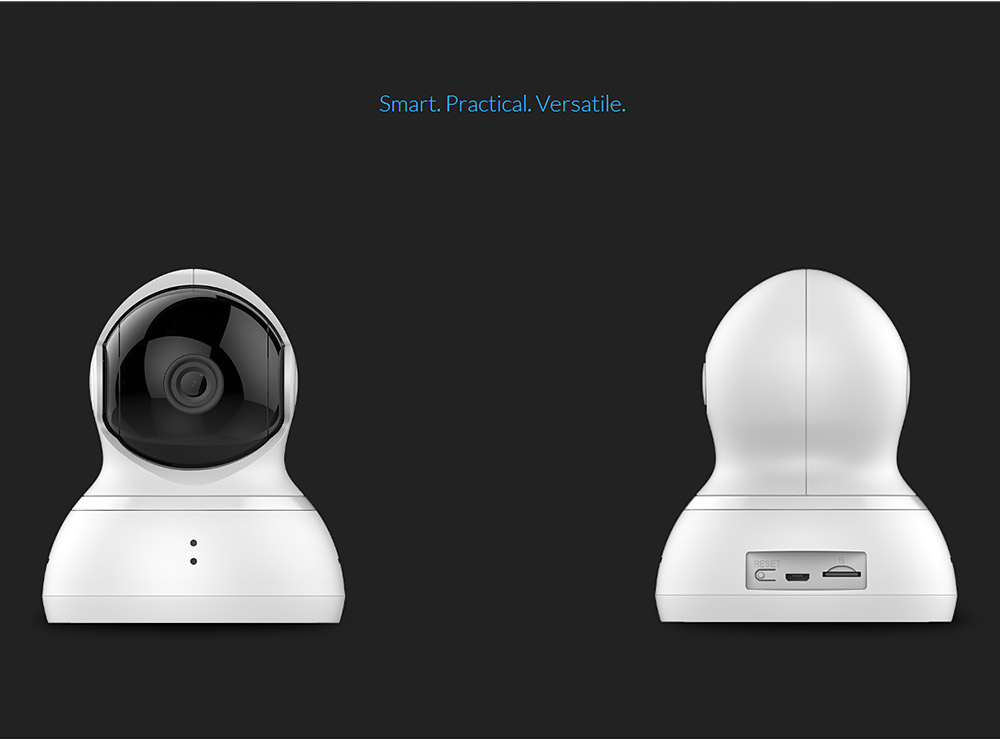 [HK Stock] Official EU Edition YI Dome Camera Pan/Tilt/Zoom Wireless IP Security Surveillance System 720p HD Infrared Night Vision WiFi Camera - White
