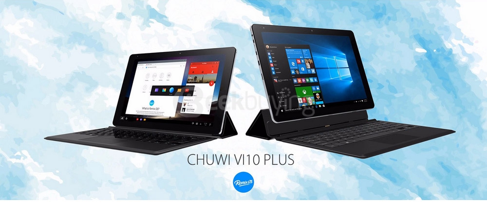 CHUWI Vi10 Plus Tablet PC 10.8 inch Dual OS Remix OS 2.0 + Windows 10 2GB/32GB Intel Cherry Trail Z8300 Quad Core 1.84GHz 1920*1280 Type-C - Gray
