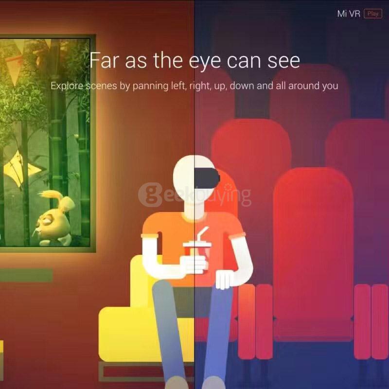 Original Xiaomi VR Mi VR Play  Immersive 3D VR Virtual Reality Headset FOV84 for 4.7-5.7 Inches Smartphones - Black