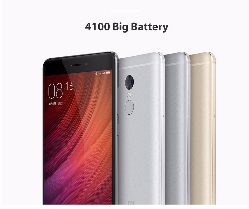 [HK Stock]Xiaomi Redmi Note 4 5.5inch FHD 2.5D Arc Screen MIUI 8 4G LTE Smartphone Helio X20 MT6797 Deca Core 3GB RAM 32GB ROM 13.0MP Touch ID 4100mAh Metal Body - Gold