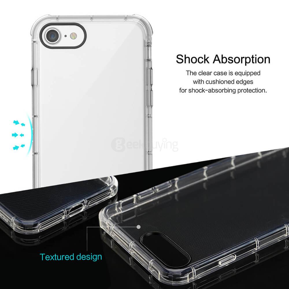 ROCK Fence Series Ultra-thin TPU Soft Case Shockproof Drop-resistance Back Cover For iPhone 7 Plus - Transparent