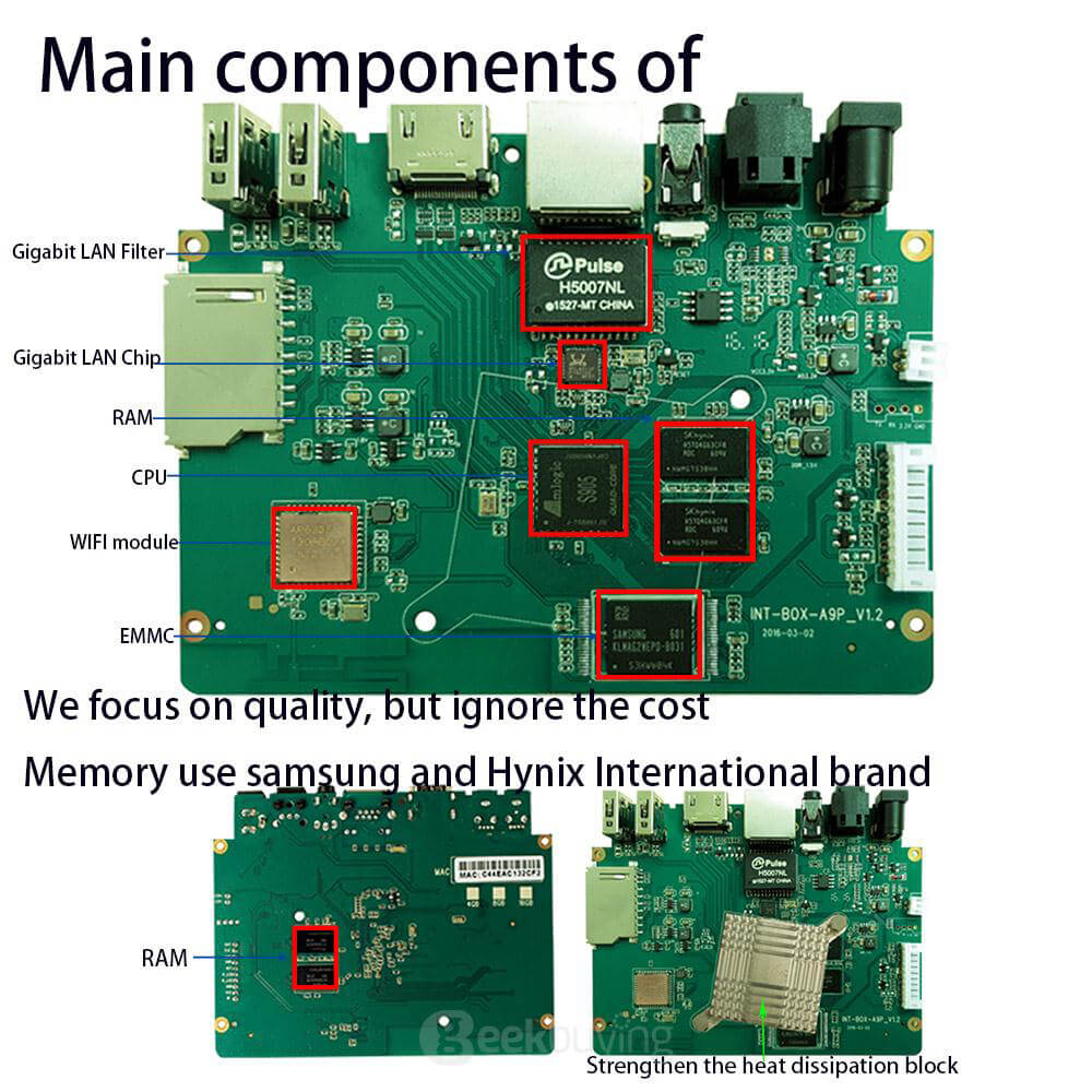 Bundle Intbox pro M7S Amlogic S905 4K TV BOX Android 5.1 Lollipop KODI 2G/16G 802.11AC WIFI 1000M LAN Bluetooth4.0 + Rii i8+Israel Hebrew Language Keyboard - White