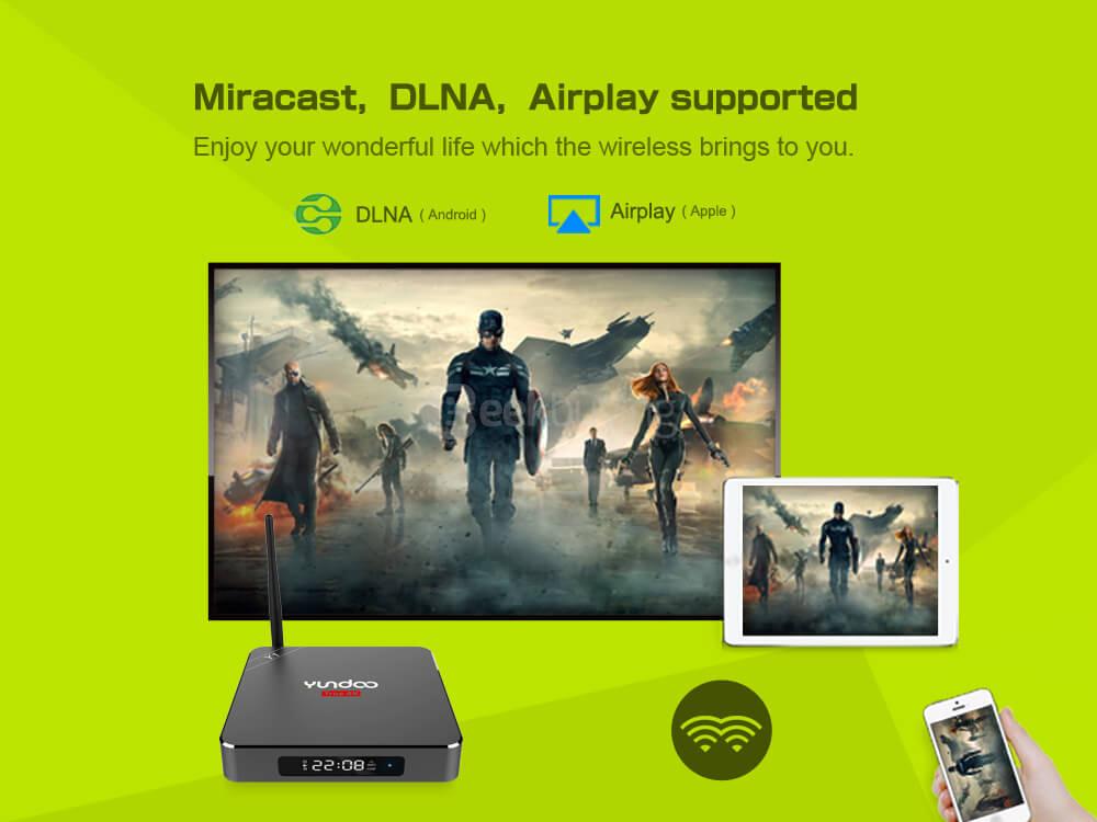 YUNDOO Y1 Android 6.0 Amlogic S912 TV BOX 2G/16G 2.4G+5G WIFI Bluetooth 1000M LAN KODI