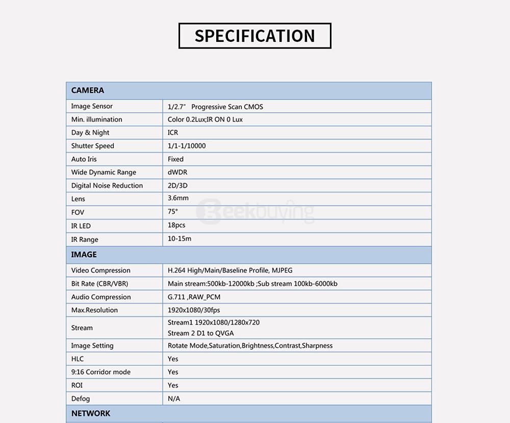 SUNELL E1FV Full HD 1080P IR Ball Camera IP66 Waterproof H.264 Compression Home Security Camera