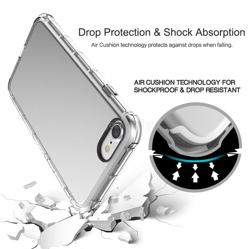 ROCK Fence Series Ultra-thin TPU Soft Case Shockproof Drop-resistance Back Cover For iPhone 7 Plus - Transparent