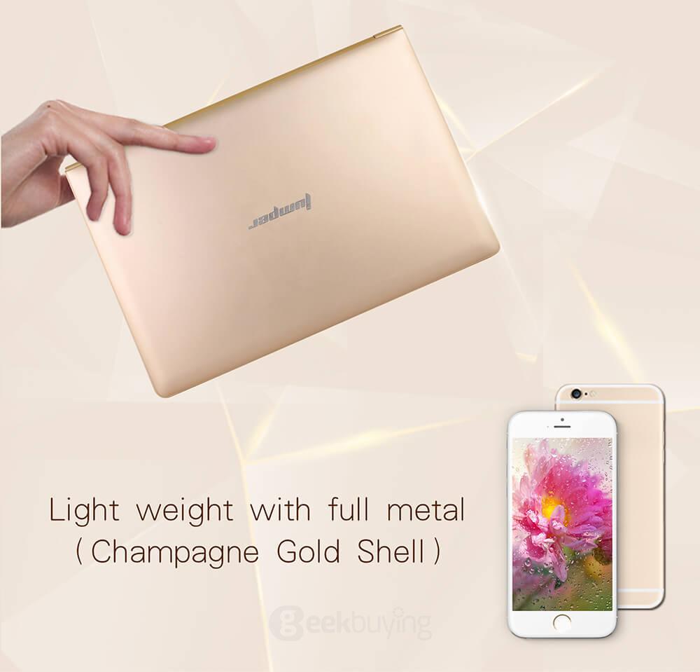 [Spain Stock]Jumper EZbook Air Laptop 11.6 inch Windows 10 4GB/128GB Intel Cherry Trail Z8350 Quad Core 1.92GHz FHD Screen 1920*1080 Type-C Dual WiFi - Gold