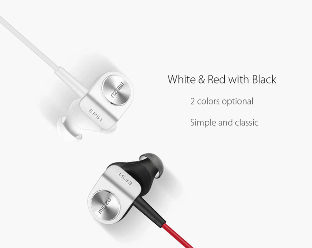 Original Meizu EP-51 Bluetooth HiFi Music Sport In-ear Earbuds Hands-free Answering Phone - White