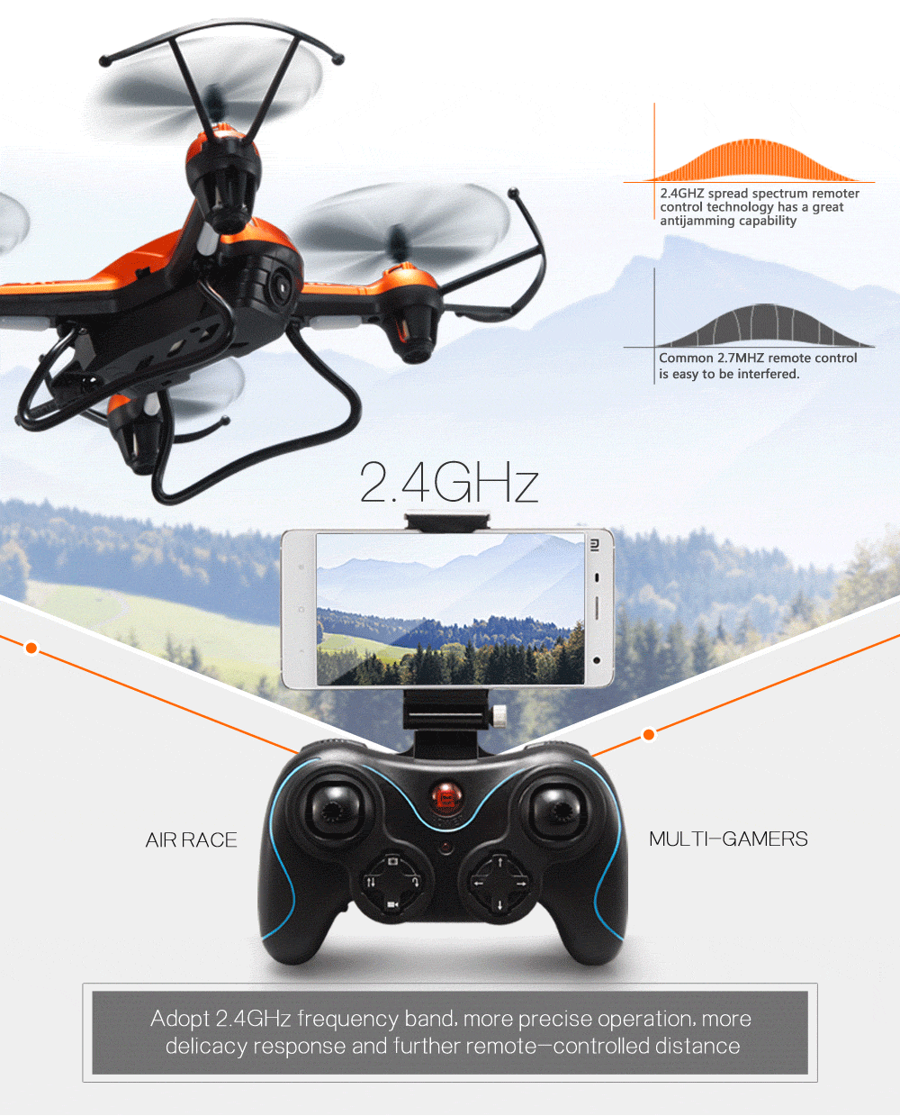 JJRC H32WH WIFI FPV Altitude Hold Mode With 2MP Camera 4CH 6Aixs RC