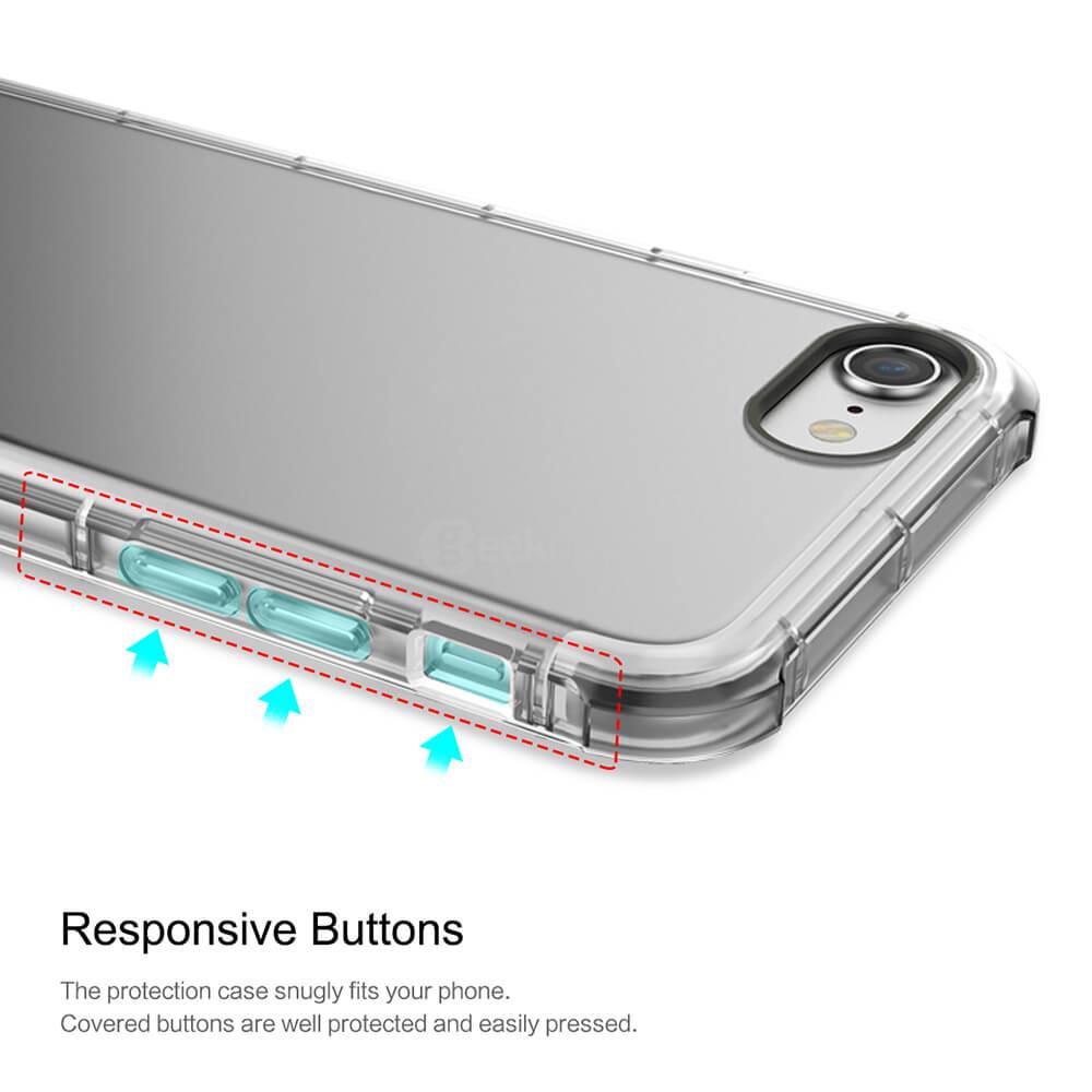 ROCK Fence Series Ultra-thin TPU Soft Case Shockproof Drop-resistance Back Cover For iPhone 7 Plus - Transparent