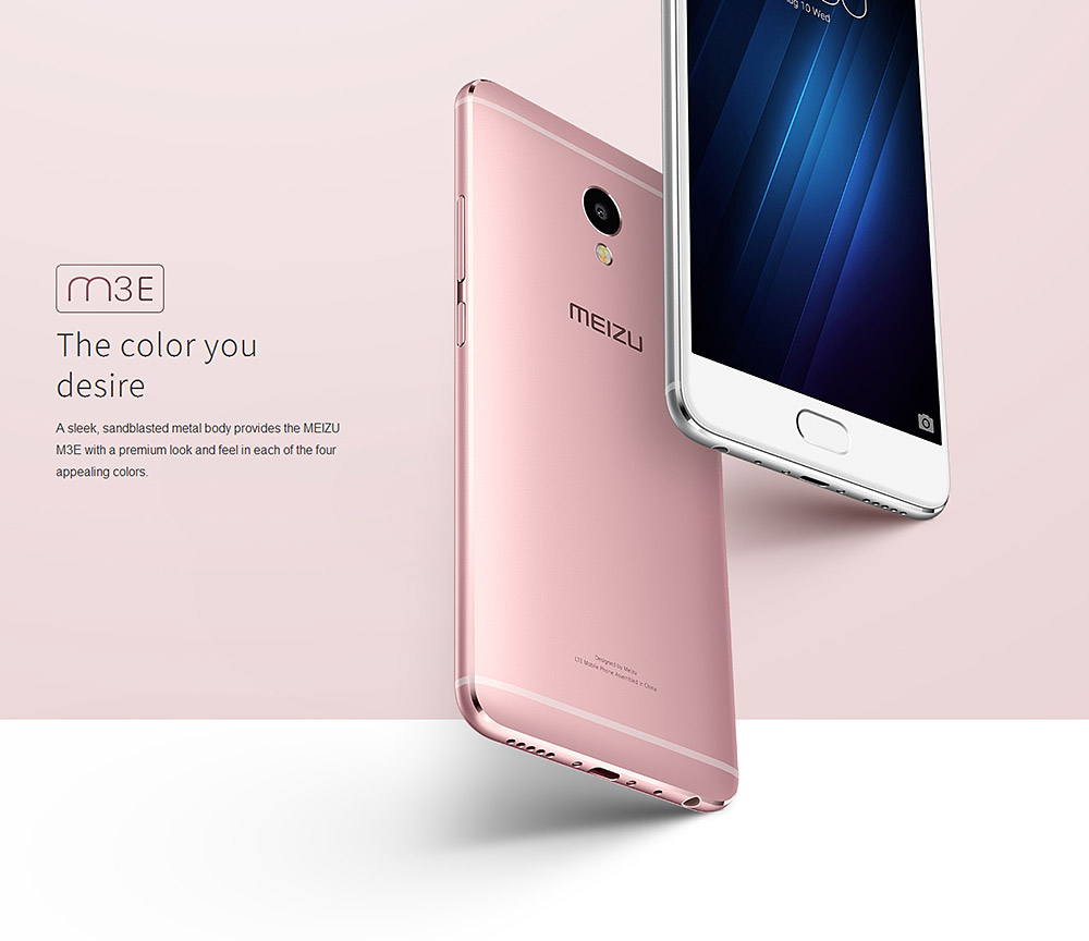 Meizu M3E/MEILAN E 5.5inch 2.5D FHD Screen 4G LTE Flyme Smartphone MT6755 Helio P10 Octa Core 3GB 32GB 13.0MP mTouch 2.1 Metal Body mCharge - Gray