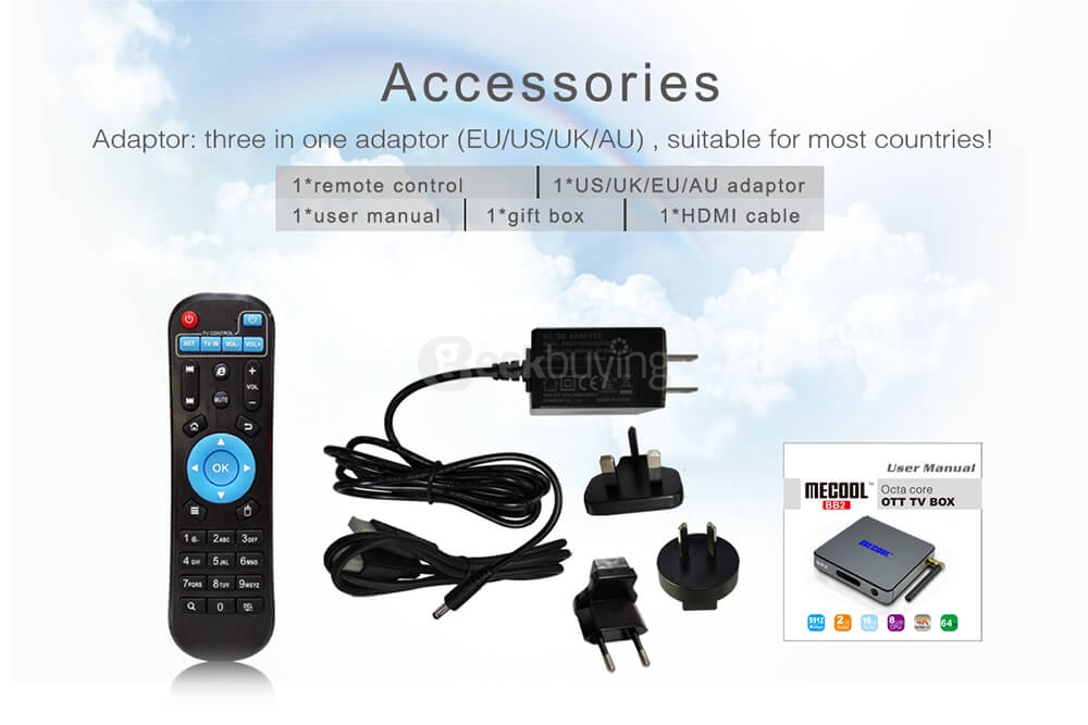 [Spain Stock]MECOOL BB2 Android 6.0 Amlogic S912 Octa Core KODI 17.0 Preinstalled TV BOX 2G/16G 802.11AC WIFI Bluetooth 1000M LAN OTA Upgrade
