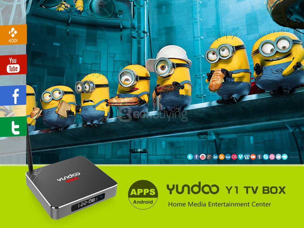 YUNDOO Y1 Android 6.0 Amlogic S912 TV BOX 2G/16G 2.4G+5G WIFI Bluetooth 1000M LAN KODI