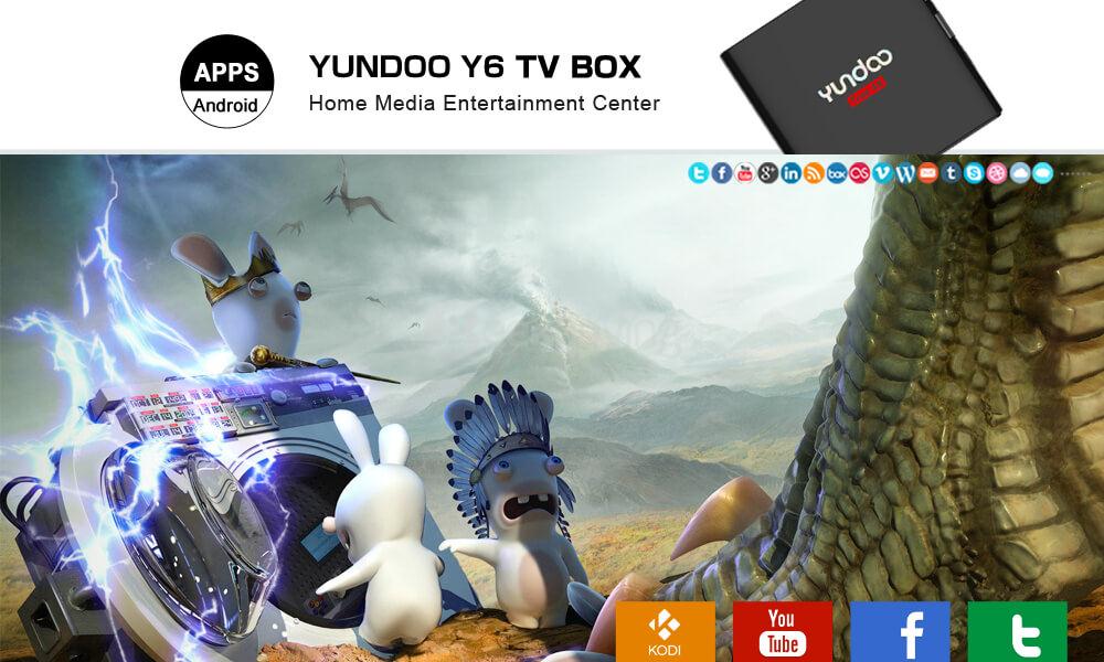 YUNDOO Y6 Android 6.0 Marshmallow Amlogic S905X TV BOX KODI 2G/32G 2.4G/5G WIFI LAN Bluetooth