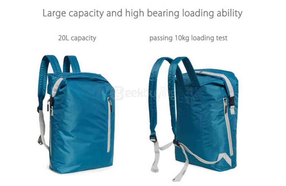 Original Xiaomi Backpack 20L Nylon Waterproof Multifunctional Bag for Outdoor Travel - Black