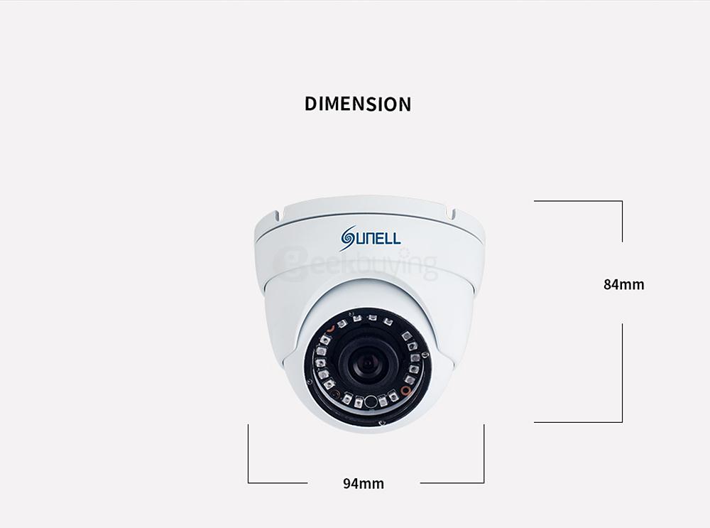 SUNELL E1FV Full HD 1080P IR Ball Camera IP66 Waterproof H.264 Compression Home Security Camera