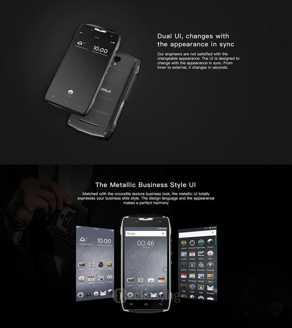 [HK Stock]Doogee T5 5.0inch HD IPS 4G LTE Android 6.0 Waterproof IP67 Rugged Smartphone MT6753 Octa Core 3GB 32GB 13.0MP 4500mAh OTG Hotknot - Black