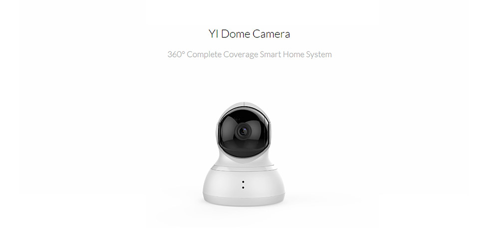 [HK Stock] Official EU Edition YI Dome Camera Pan/Tilt/Zoom Wireless IP Security Surveillance System 720p HD Infrared Night Vision WiFi Camera - White