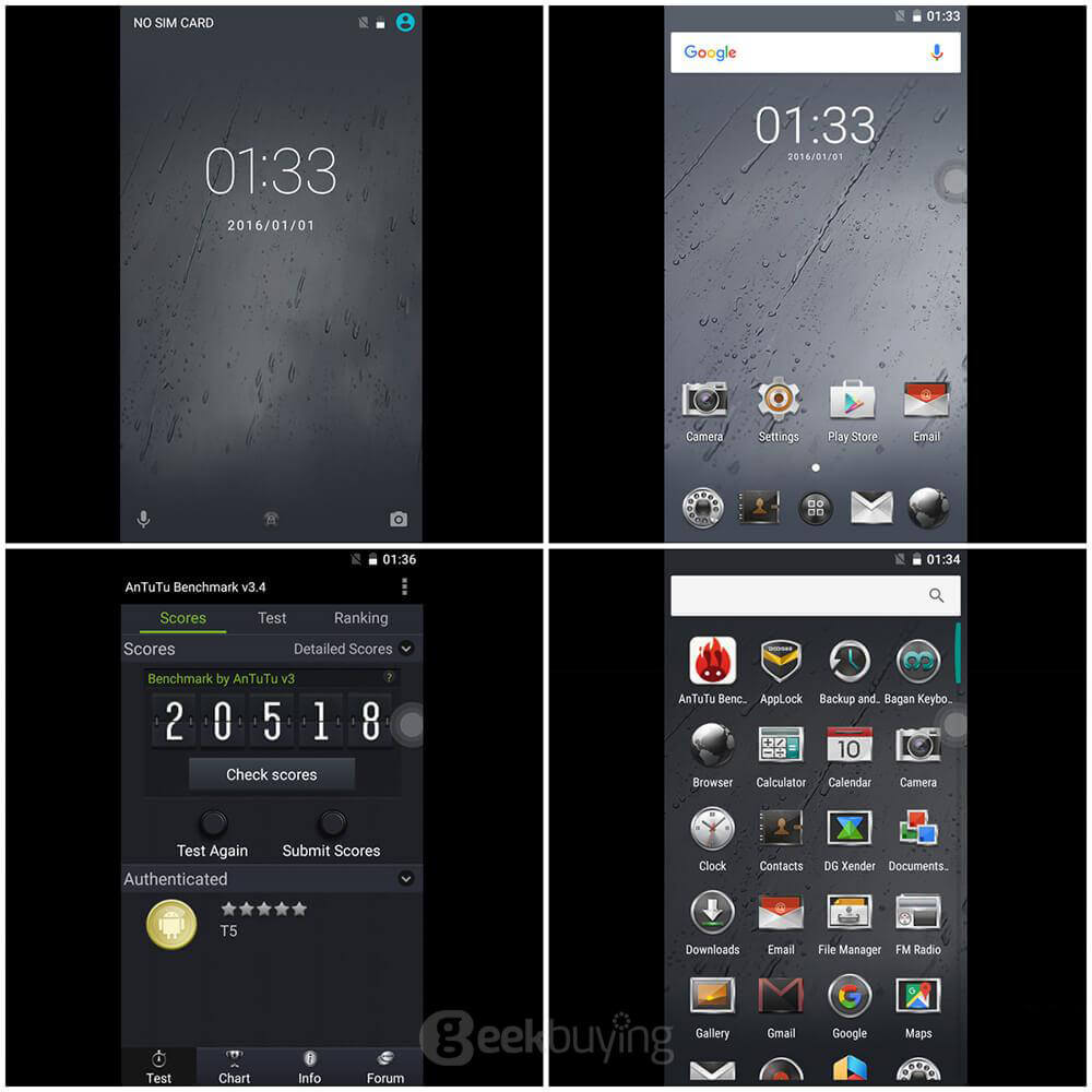 [HK Stock]Doogee T5 5.0inch HD IPS 4G LTE Android 6.0 Waterproof IP67 Rugged Smartphone MT6753 Octa Core 3GB 32GB 13.0MP 4500mAh OTG Hotknot - Black