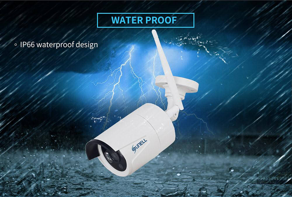 Sunell EA-9229X 4CH 720p WiFi Video Security System Kit 3D NR with Low Noise IP66 Waterproof