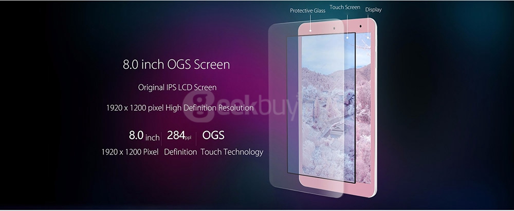 Onda V80 SE Tablet PC 8.0 inch Android 5.1 2GB/32GB Allwinner A64 1.3Ghz Quad Core IPS Screen 1920*1200 - Blue