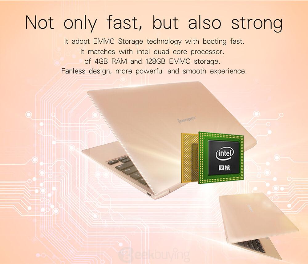 [Spain Stock]Jumper EZbook Air Laptop 11.6 inch Windows 10 4GB/128GB Intel Cherry Trail Z8350 Quad Core 1.92GHz FHD Screen 1920*1080 Type-C Dual WiFi - Gold