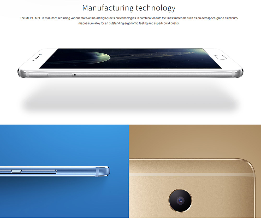 [Package B]Meizu M3E/MEILAN E 5.5inch 2.5D FHD Screen 4G LTE Flyme MT6755 Helio P10 Octa Core 3GB 32GB Smartphone(Silver) + Tempered Glass + Soft Case