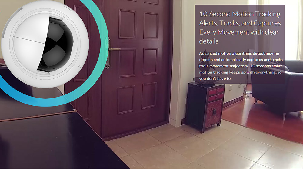 [HK Stock] Official EU Edition YI Dome Camera Pan/Tilt/Zoom Wireless IP Security Surveillance System 720p HD Infrared Night Vision WiFi Camera - White