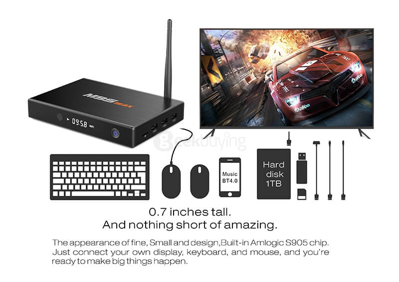 M9S MAX Android 5.1 Lollipop Amlogic S905 4K TV BOX 2G/32G 2.4G+5G WIFI 1000M LAN Bluetooth KODI