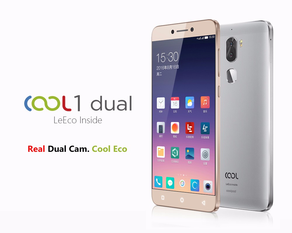 [Spain Stock] Coolpad LeEco Cool1 Dual C106 5.5 inch FHD  4G LTE Android 6.0 Smartphone Snapdragon 652 MSM8976 Octa Core 3GB 32GB 8.0MP + Dual 13.0MP Touch ID Type-C VoLTE - Silver