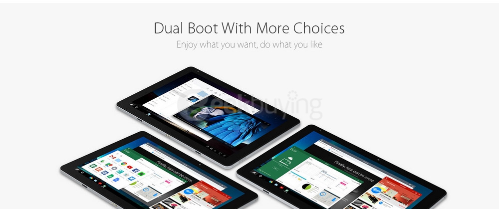 CHUWI Vi10 Plus Tablet PC 10.8 inch Dual OS Remix OS 2.0 + Windows 10 2GB/32GB Intel Cherry Trail Z8300 Quad Core 1.84GHz 1920*1280 Type-C - Gray