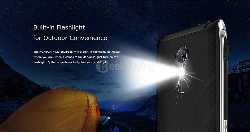 [HK Stock]HOMTOM HT20 IP68 Waterproof 4.7inch HD Android 6.0 4G LTE Rugged Phone MT6737 Quad Core 1.3GHz 2GB 16GB 13.0MP TOUCH ID OTG Hotknot - Green