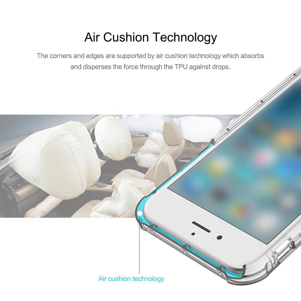 ROCK Fence Series Ultra-thin TPU Soft Case Shockproof Drop-resistance Back Cover For iPhone 7 Plus - Transparent