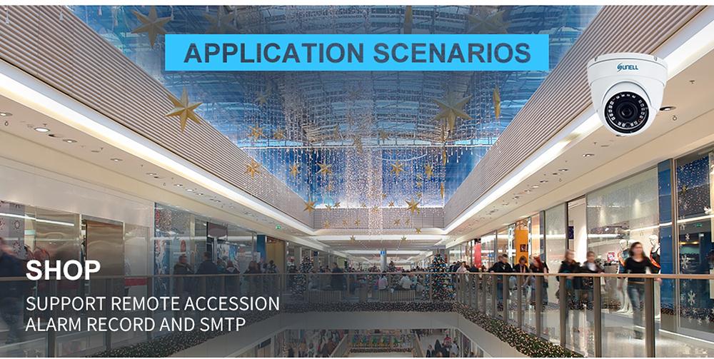 SUNELL E1FV Full HD 1080P IR Ball Camera IP66 Waterproof H.264 Compression Home Security Camera