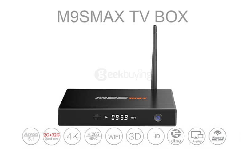 M9S MAX Android 5.1 Lollipop Amlogic S905 4K TV BOX 2G/32G 2.4G+5G WIFI 1000M LAN Bluetooth KODI