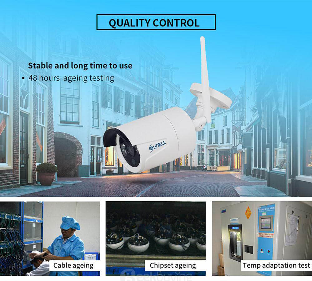 Sunell EA-9229X 4CH 720p WiFi Video Security System Kit 3D NR with Low Noise IP66 Waterproof