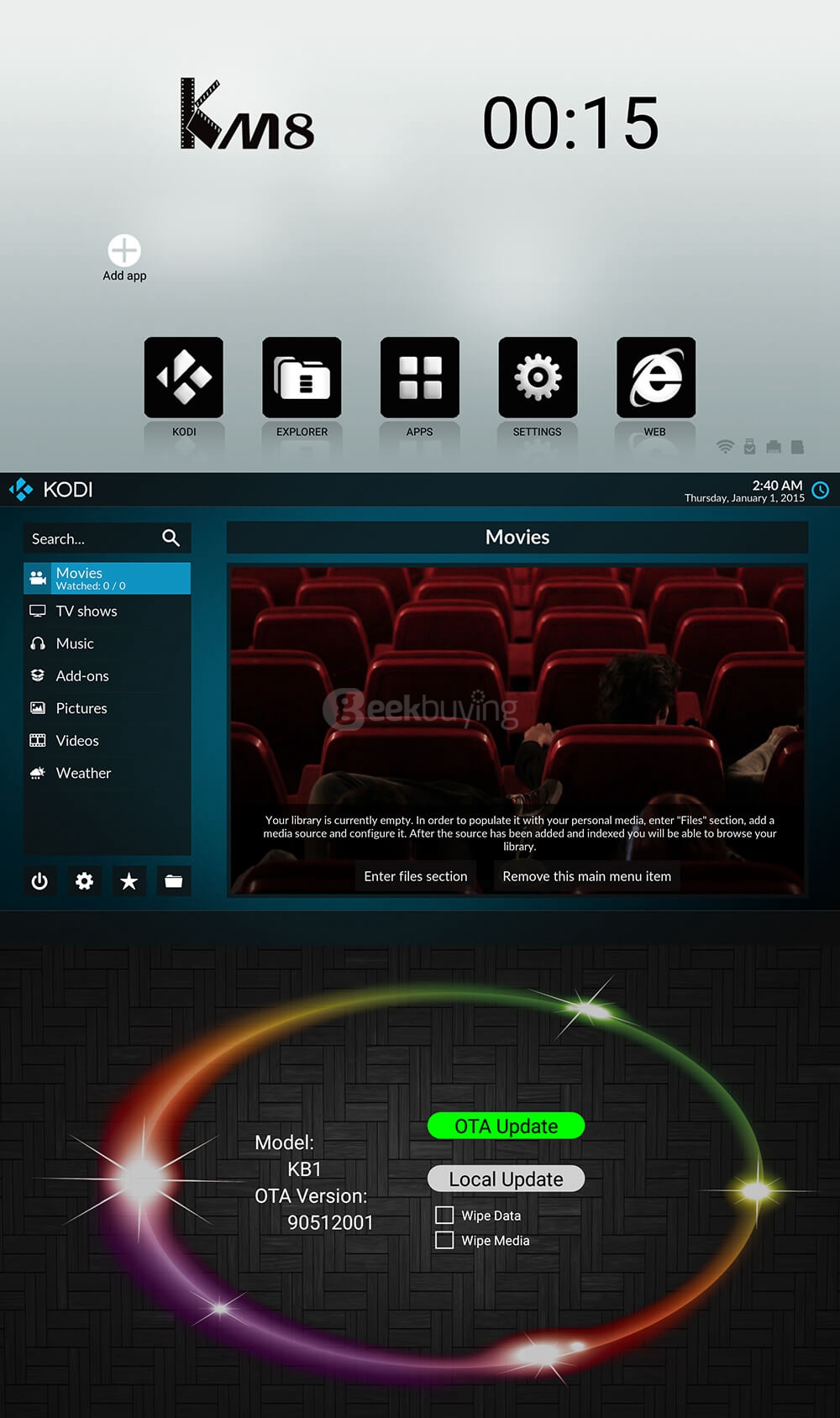 Bundle KM8 Amlogic KODI 17.0 S905X Android 4K TV Box 2G/16G 802.11AC WIFI LAN Bluetooth+ Rii i8+ 2.4G Wireless Israel Hebrew Language Keyboard White